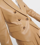 Veronica Beard Cooke single-breasted faux leather jacket