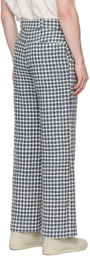 young n sang Navy Houndstooth Trousers