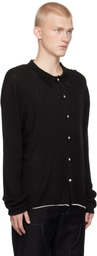 Soulland Black Paul Longsleeved Polo Cardigan