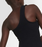Hunza G One-shoulder seersucker minidress