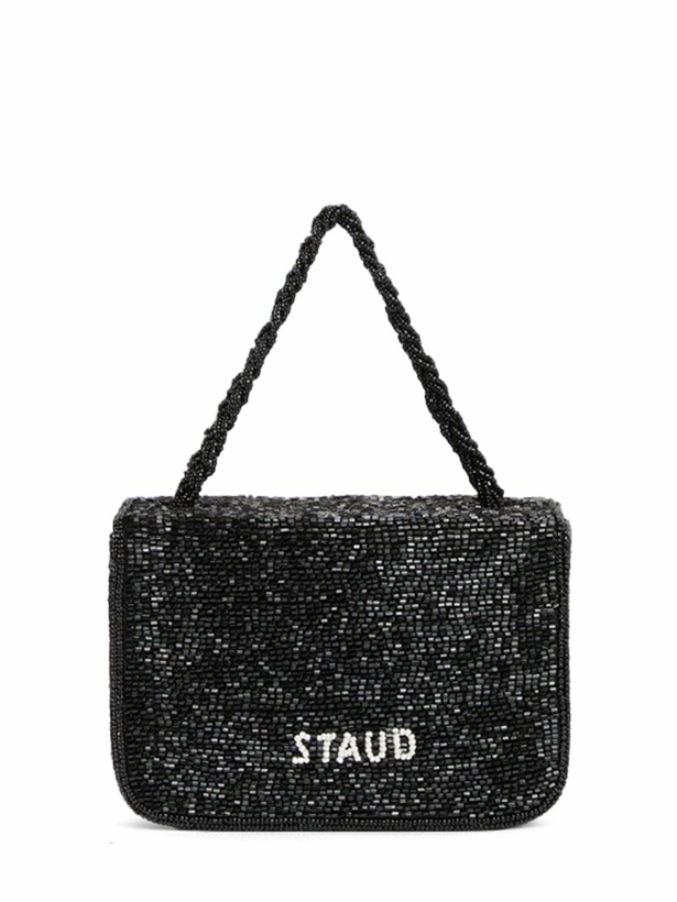 Photo: STAUD - Carmen Beaded Box Top Handle Bag