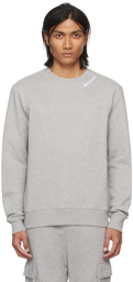 Balmain Gray Embroidered Sweatshirt