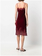 GOLDHAWK - Lace-trim Velvet Slip Dress