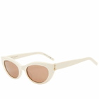 Saint Laurent Sunglasses Women's Saint Laurent SL M115 Sunglasses in Ivory
