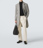 Lardini Herringbone double-breasted virgin wool coat