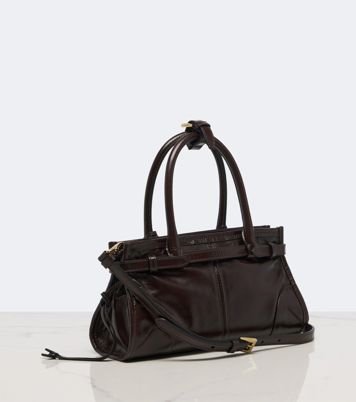 Prada Prada Bonnie Mini leather top-handle bag
