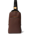 TOM FORD - Full-Grain Leather Sling Backpack - Brown