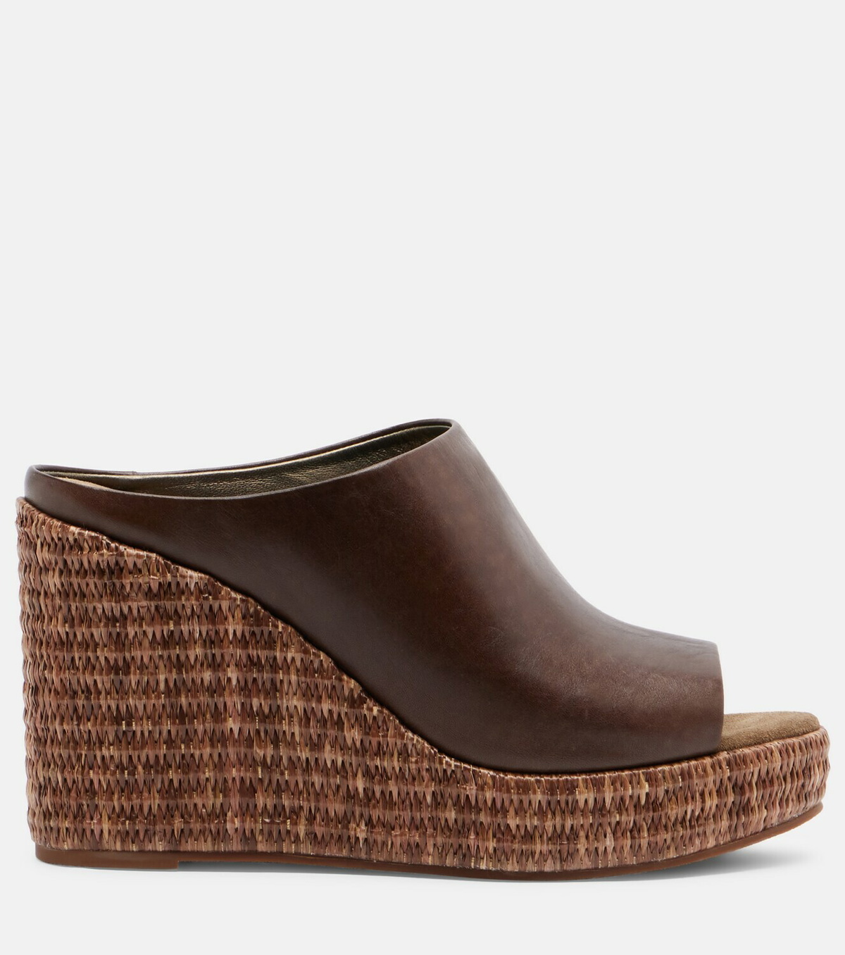Brunello Cucinelli Leather espadrille wedges