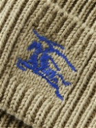 Burberry - Logo-Embroidered Ribbed Cashmere Beanie