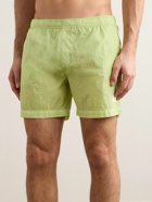 C.P. Company - Slim-Fit Mid-Length Logo-Appliquéd Swim Shorts - Yellow