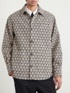 Valentino Garavani - Toute La V Cotton-Blend Jacquard Jacket - Neutrals