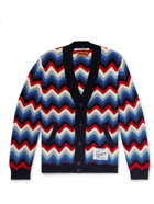 Missoni - Appliquéd Striped Ribbed Cotton Cardigan - Blue