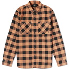 RRL Men's Hercules Check Shirt in Coral/Black