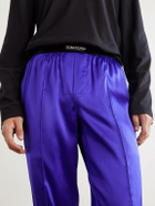 TOM FORD - Silk-Blend Satin Pyjama Trousers - Purple