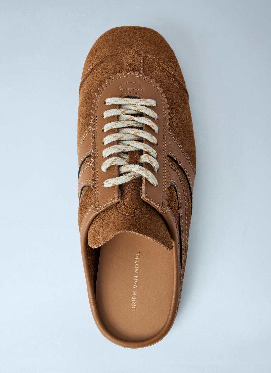 Dries Van Noten Leather Suede Slip-On Sneakers