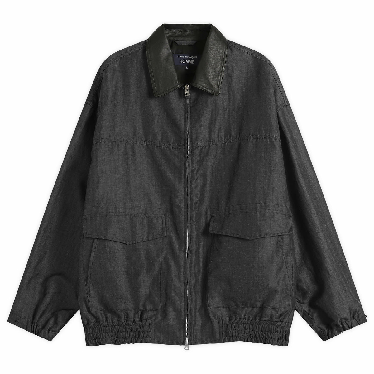 Comme des Garçons Homme Men's Wool Blend Bomber Jacket in Black