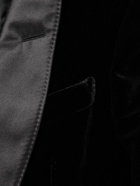 TOM FORD - Shelton Slim-Fit Silk Satin-Trimmed Velvet Tuxedo Jacket - Black