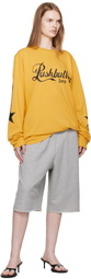 Pushbutton Yellow Printed Graphic Long Sleeve T-shirt