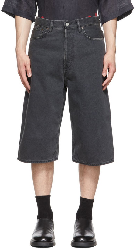 Photo: Acne Studios Black Denim Shorts