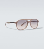 Brunello Cucinelli Logo aviator sunglasses