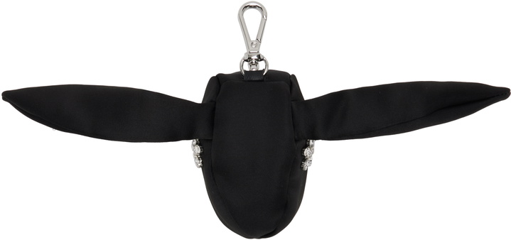 Photo: Simone Rocha Black Satin Hare Coin Purse Bag Charm