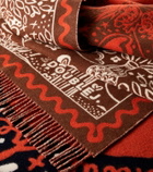 La DoubleJ Ionic wool and cashmere intarsia blanket