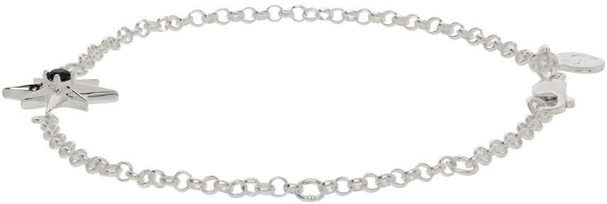 Silver Olivine Star Spike Bracelet by Stolen Girlfriends Club on Sale