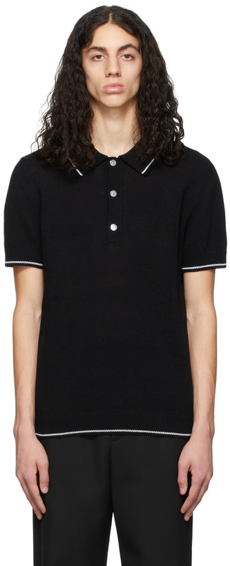 Photo: Balmain Black Knit Polo