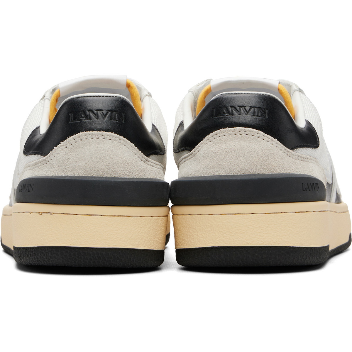 Lanvin White & Black Clay Sneakera