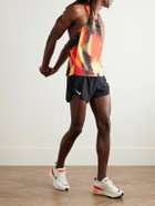 NIKE RUNNING - Aeroswift Elite Entry Slim-Fit Printed Dri-FIT ADV Mesh Tank Top - Orange