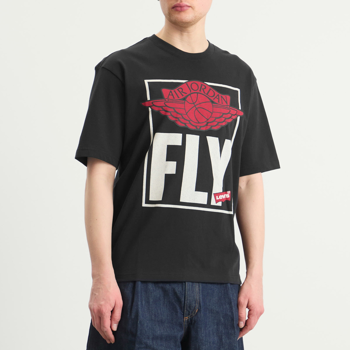 Air Jordan Men's x Levi's T-Shirt in Black