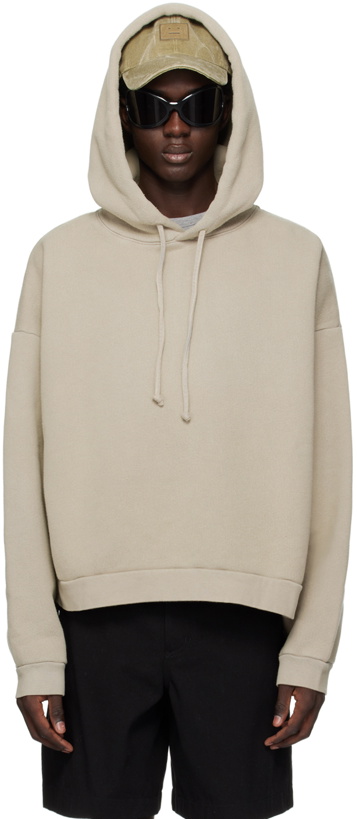 Photo: Acne Studios Gray Garment-Dyed Hoodie