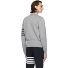 Thom Browne Grey Merino Milano Stitch 4-Bar Sweater