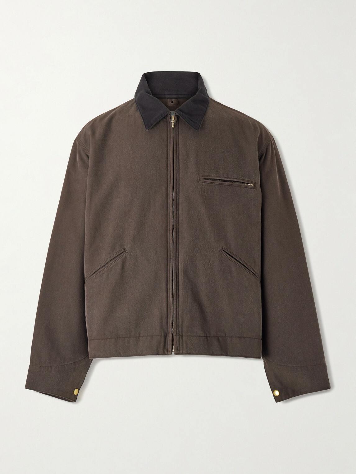 A.PRESSE - Detroit Cotton and Silk-Blend Jacket - Brown