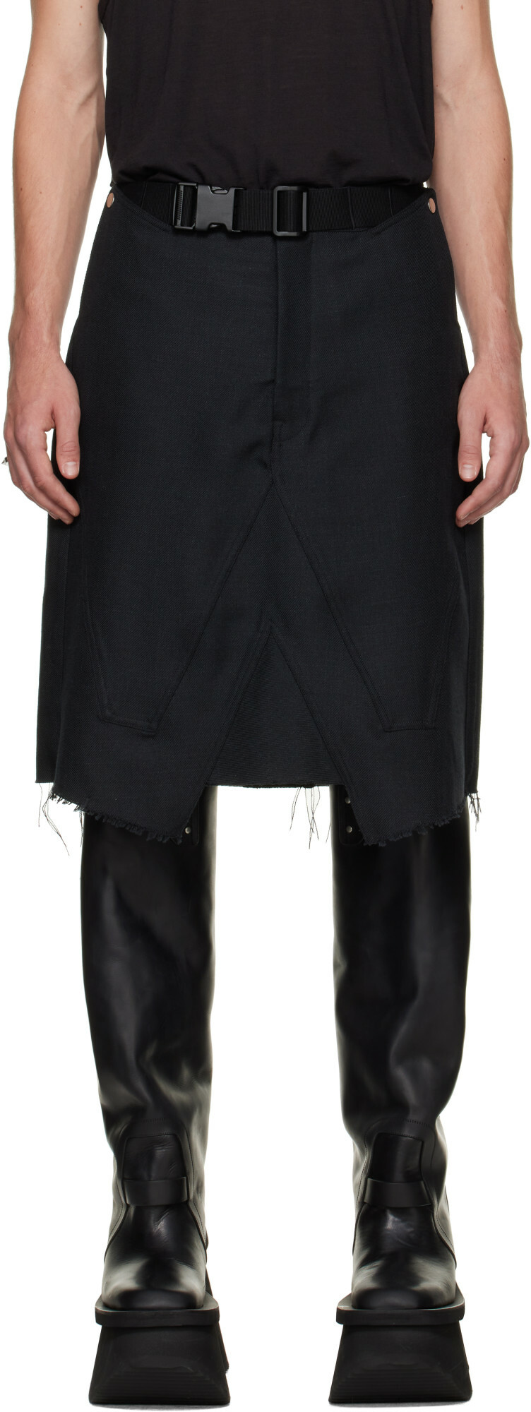Rick Owens Black Tower Skirt