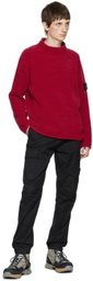 Stone Island Red Chenille Sweater