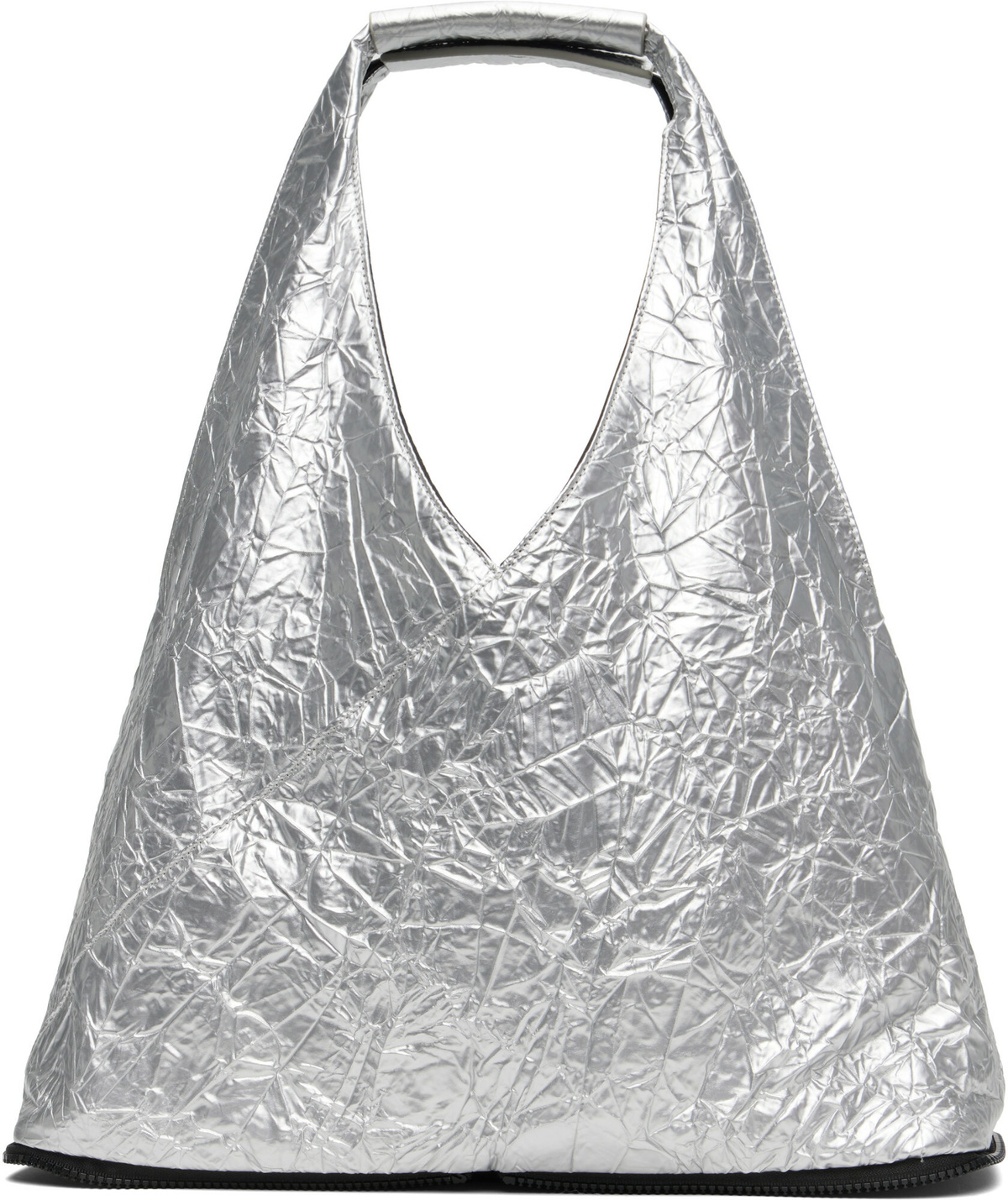 MM6 Maison Margiela Silver Triangle Zip Pouch