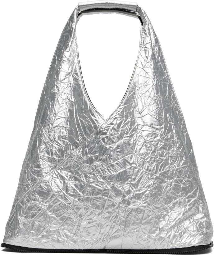 Photo: MM6 Maison Margiela Silver Triangle Zip Pouch