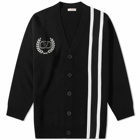 Valentino Men's Crest Cardigan in Black/Ivory