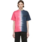 Aries Pink and Blue Tie-Dye Temple T-Shirt
