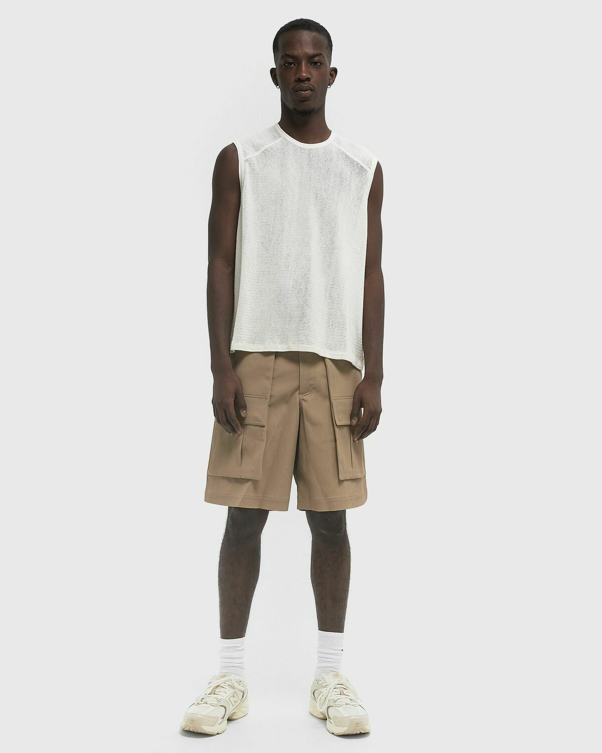 WOOLRICH MESH TANK Beige Mens Shortsleeves/Tank Top