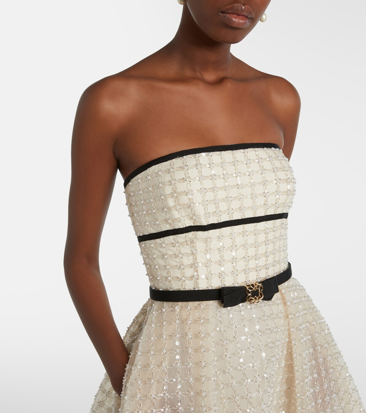 Elie Saab Embellished belted gown