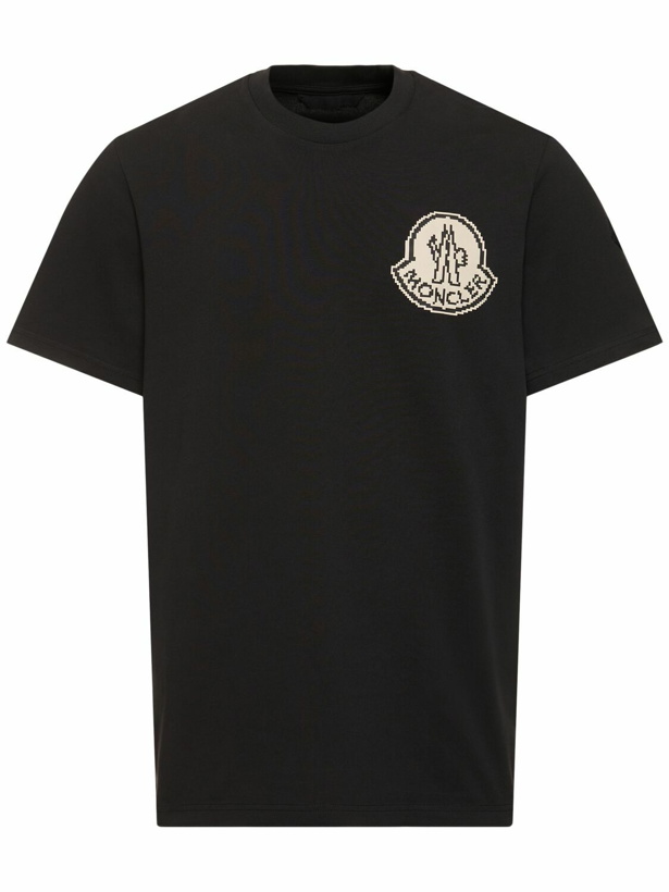 Photo: MONCLER Logo Cotton Jersey T-shirt