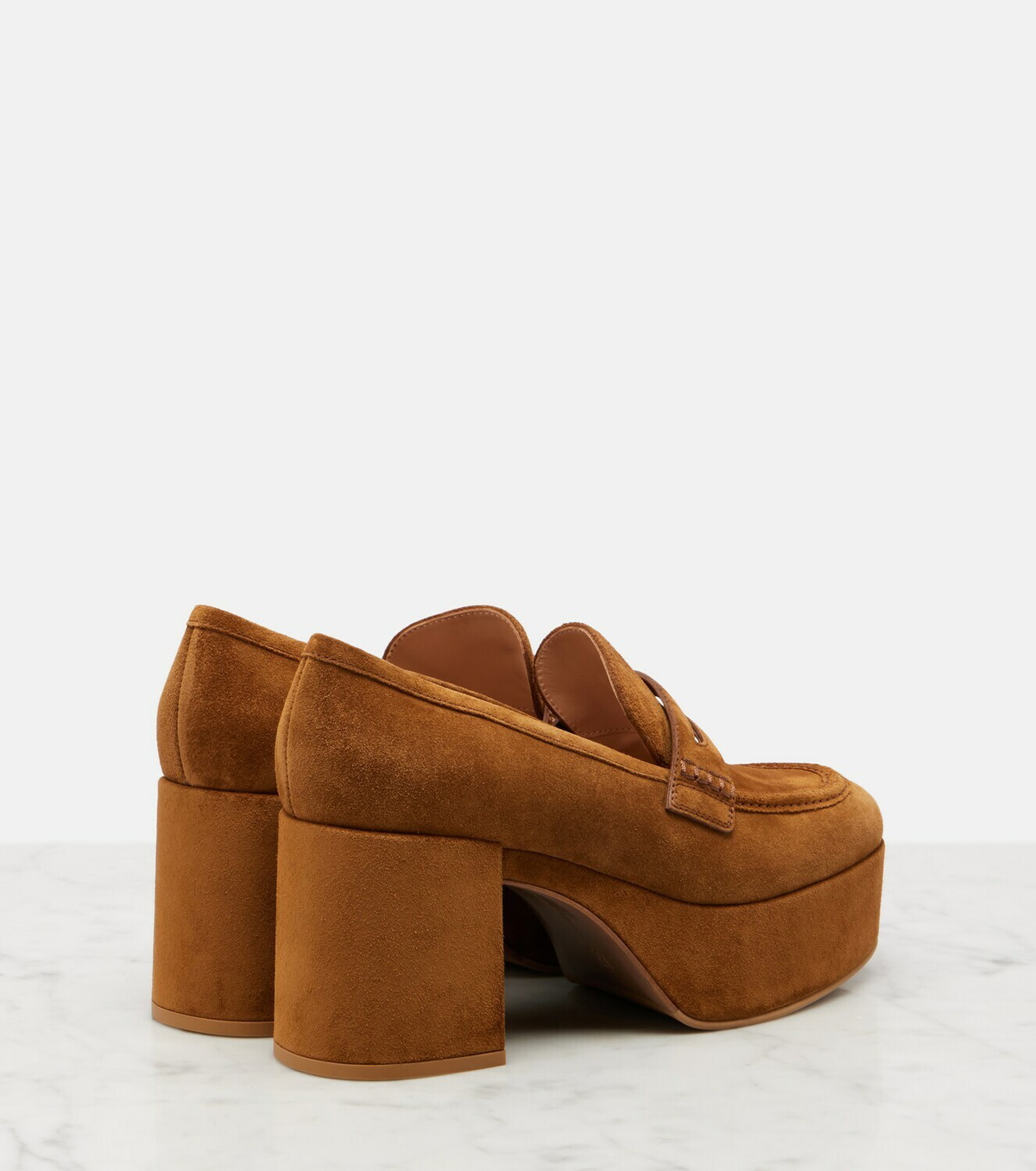 Gianvito Rossi Jenna suede loafer pumps