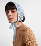 Anna Kosturova Crochet cotton head scarf