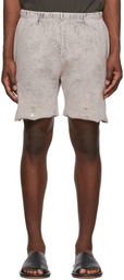 Les Tien Off-White Cotton Shorts