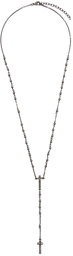 Dsquared2 Gunmetal Signature Cross Necklace