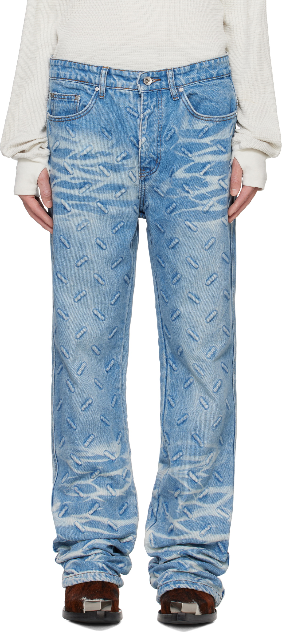 Who Decides War Blue Thread Plate Jeans
