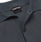 TOM FORD - Slim-Fit Cotton and Silk-Blend Polo Shirt - Gray