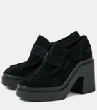 Clergerie Netta suede loafer pumps